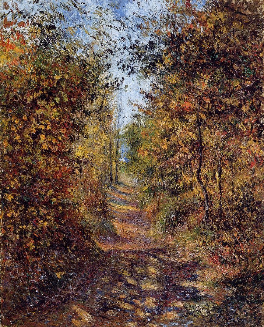 A Path in the Woods, Pontoise by Camille Pissarro