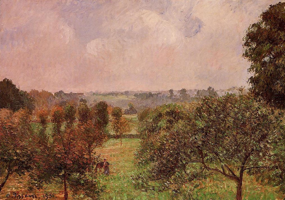 After the Rain, Autumn, Eragny by Camille Pissarro