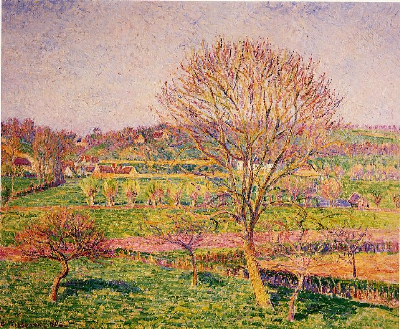 Big Walnut Tree at Eragny by Camille Pissarro