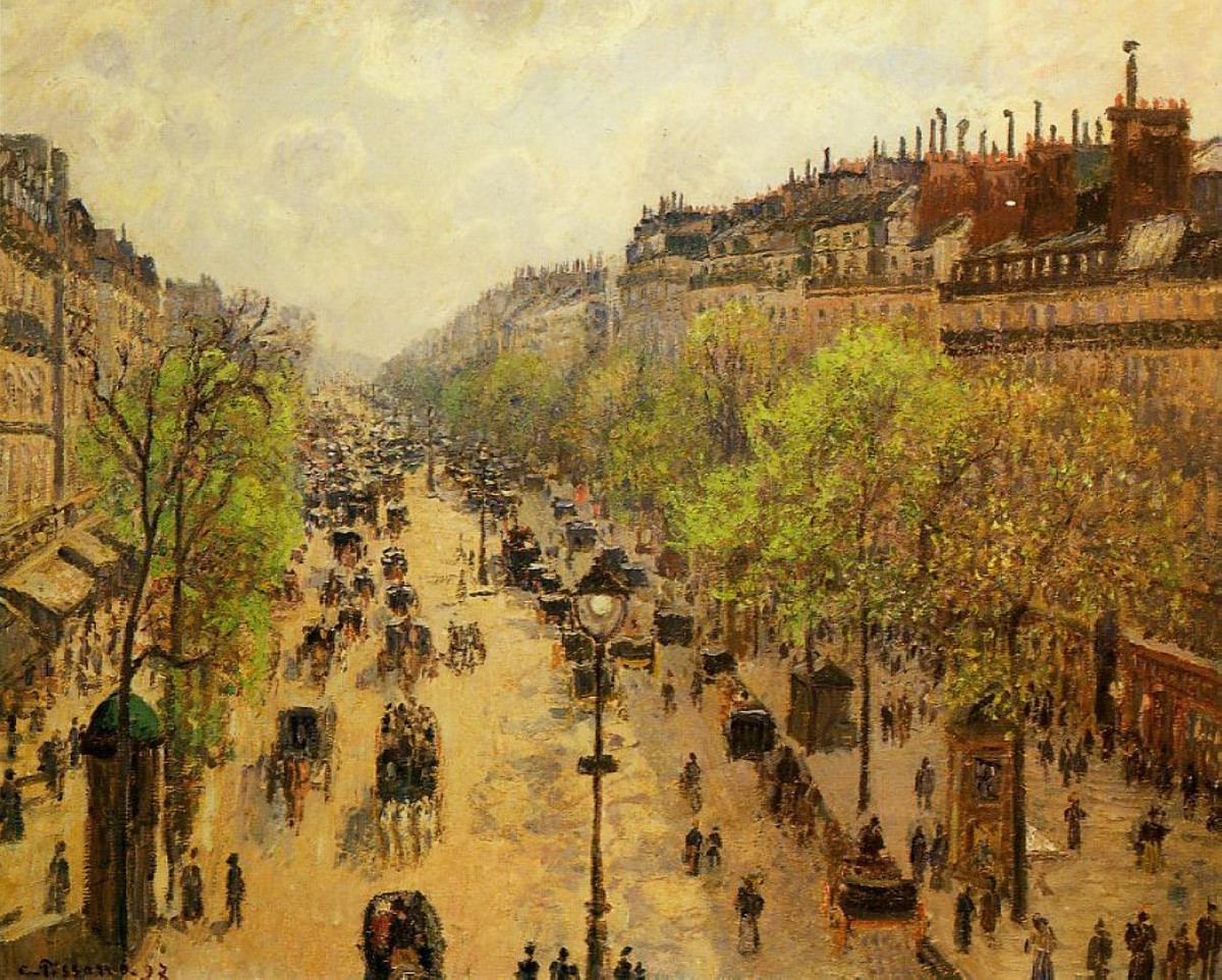 Boulevard Montmartre Spring by Camille Pissarro