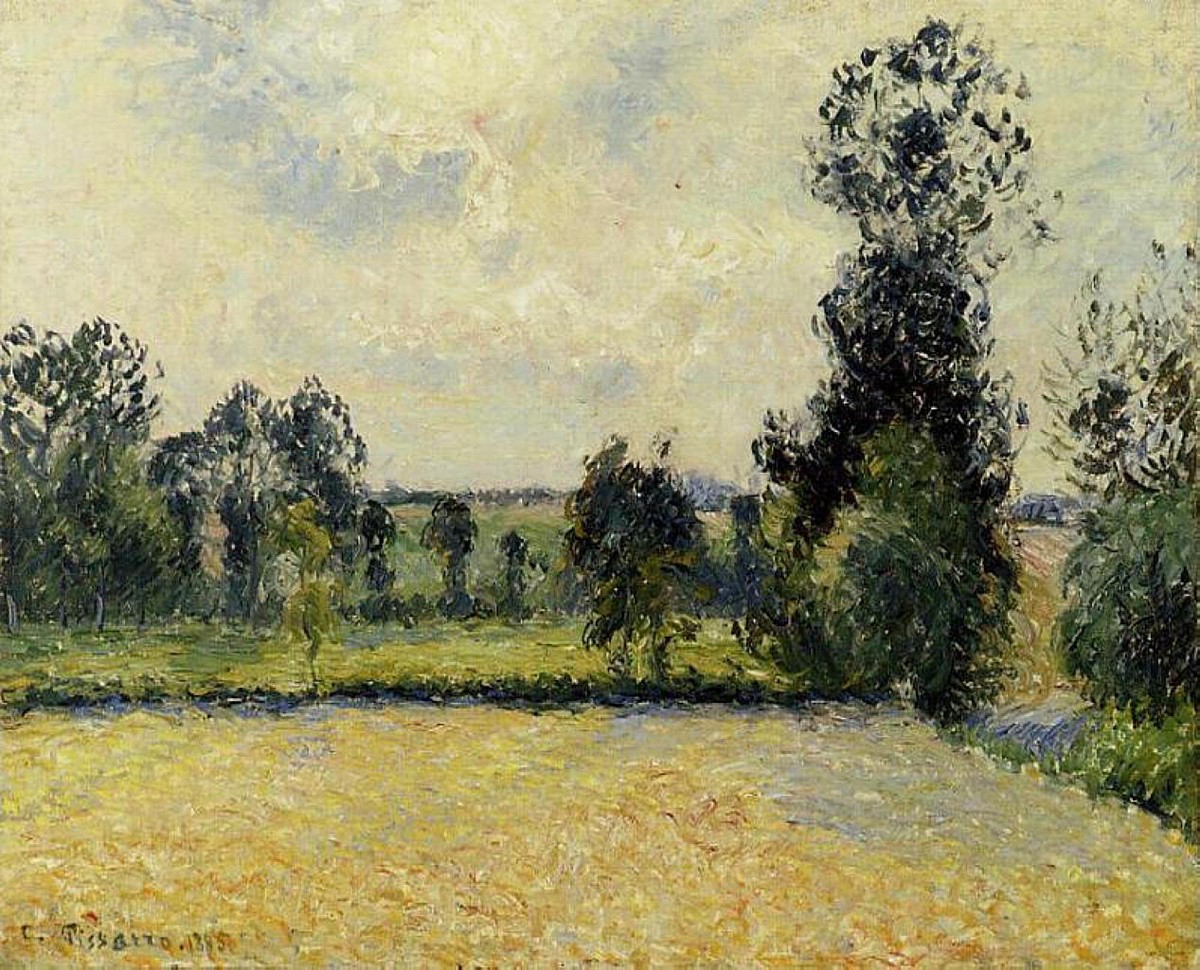 Field of Oats in Eragny by Camille Pissarro
