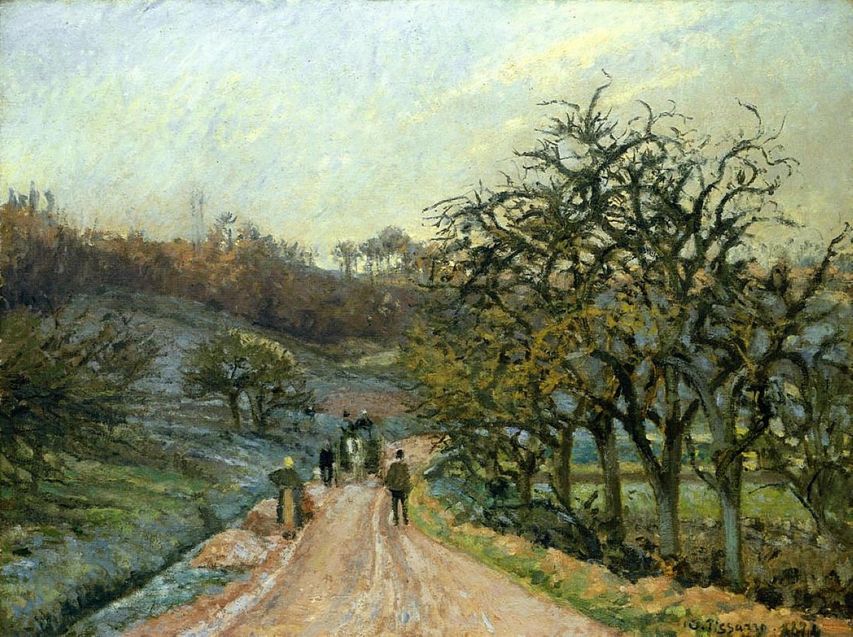 Lane of Apple Trees near Osny, Pontoise by Camille Pissarro