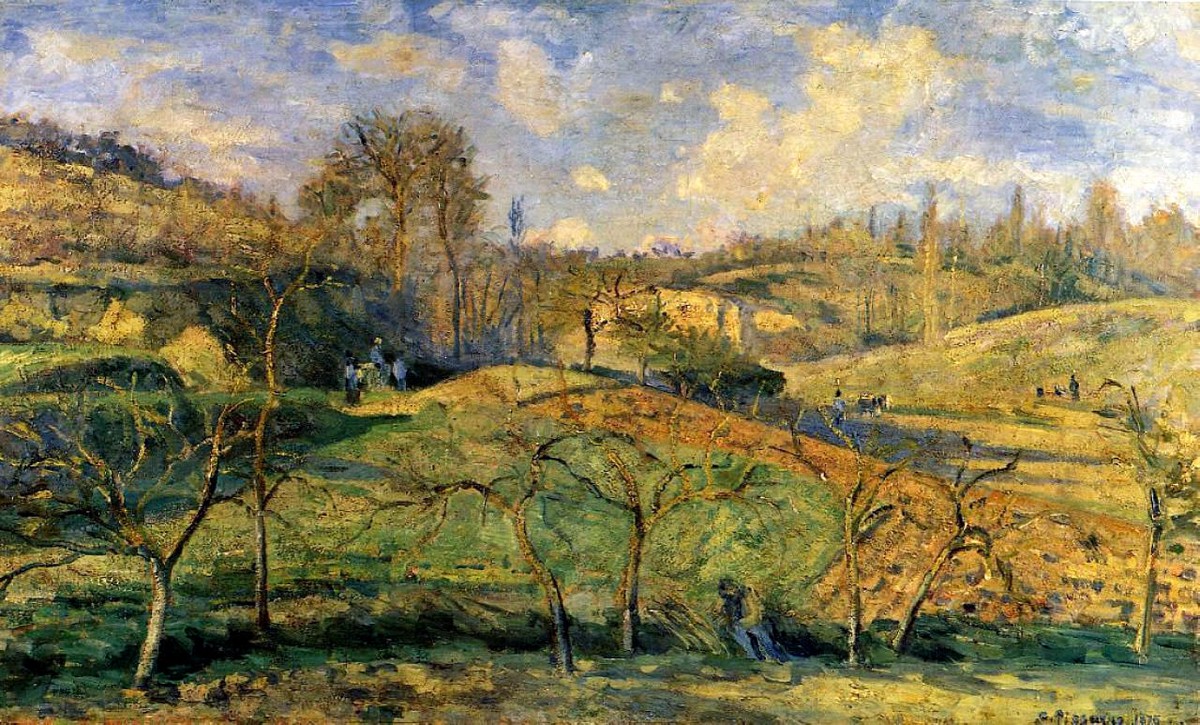 March Sun, Pontoise by Camille Pissarro