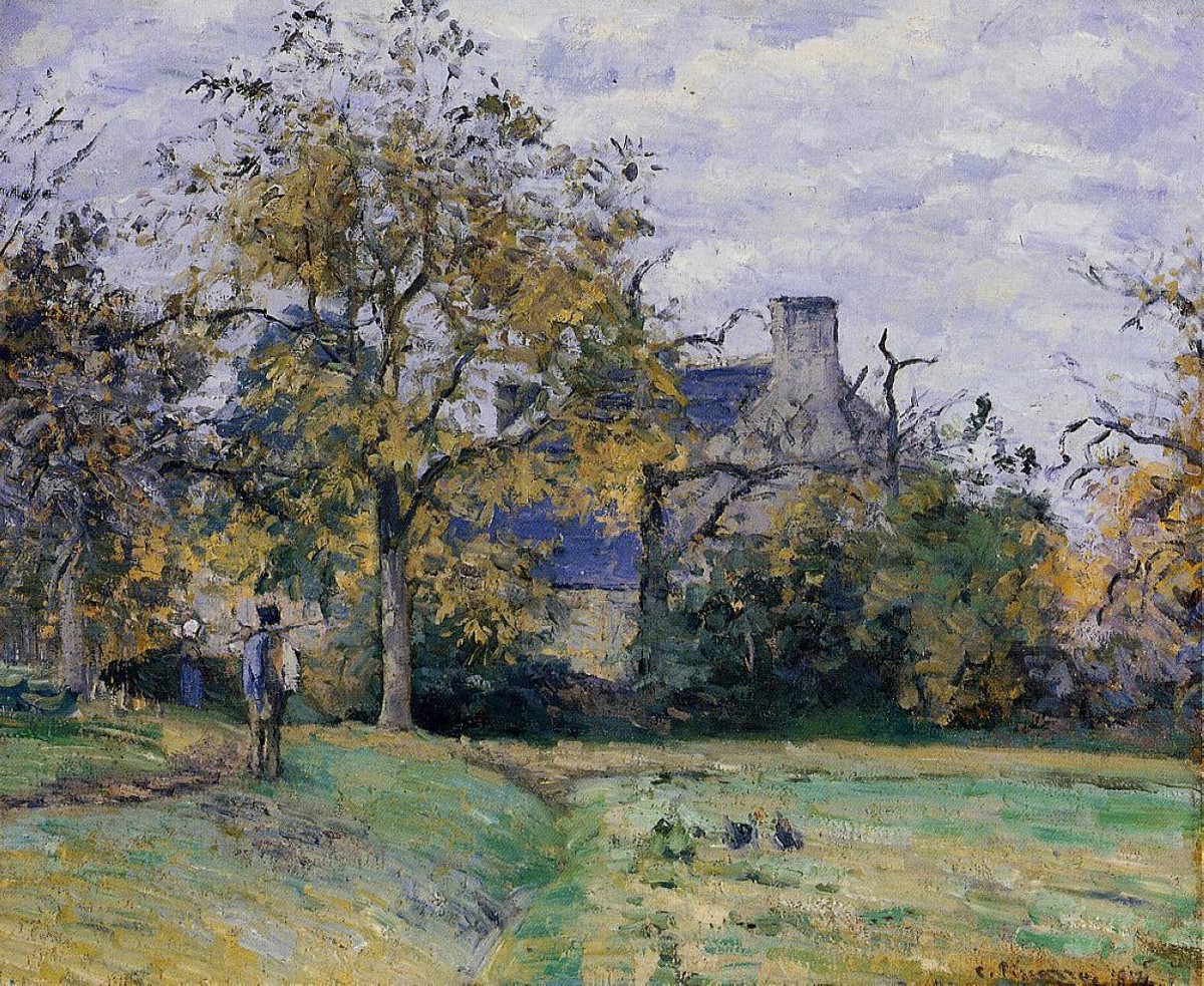Piette's Home on Montfoucault by Camille Pissarro