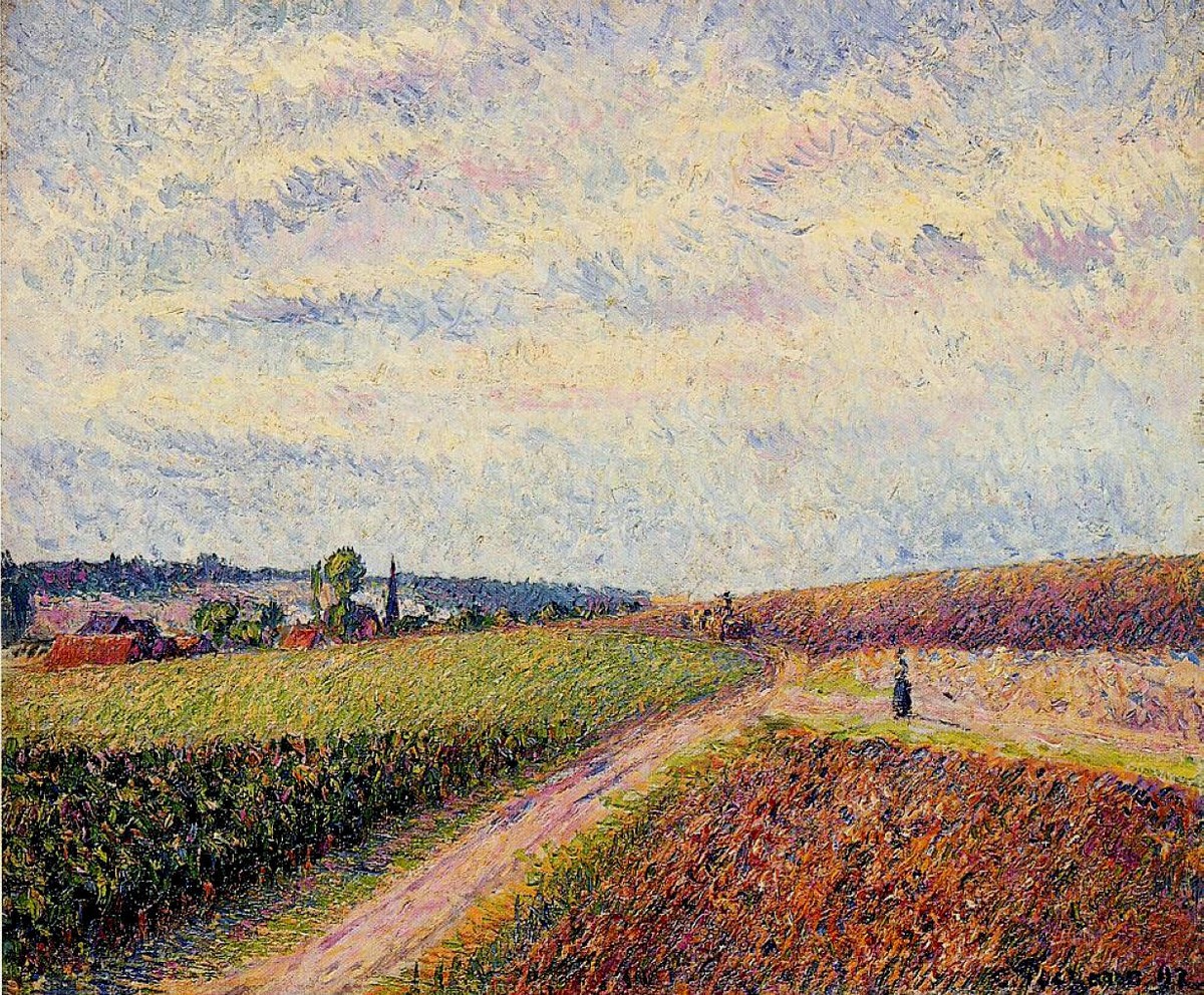 View of Eragny by Camille Pissarro
