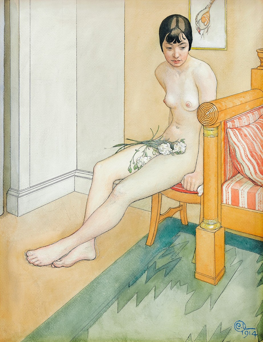 Japanese nude model by Carl Larsson