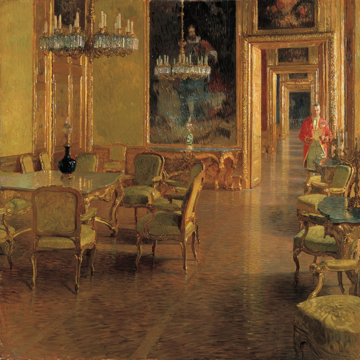 Interior in the Winter Palace of Prince Eugene of Savoy in Himmelpfortgasse by Carl Moll