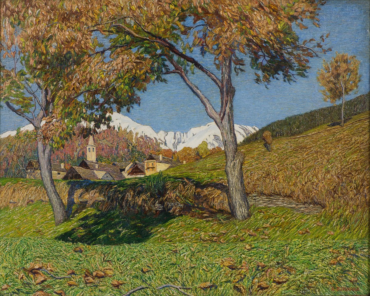 The two walnut trees by Carlo Fornara