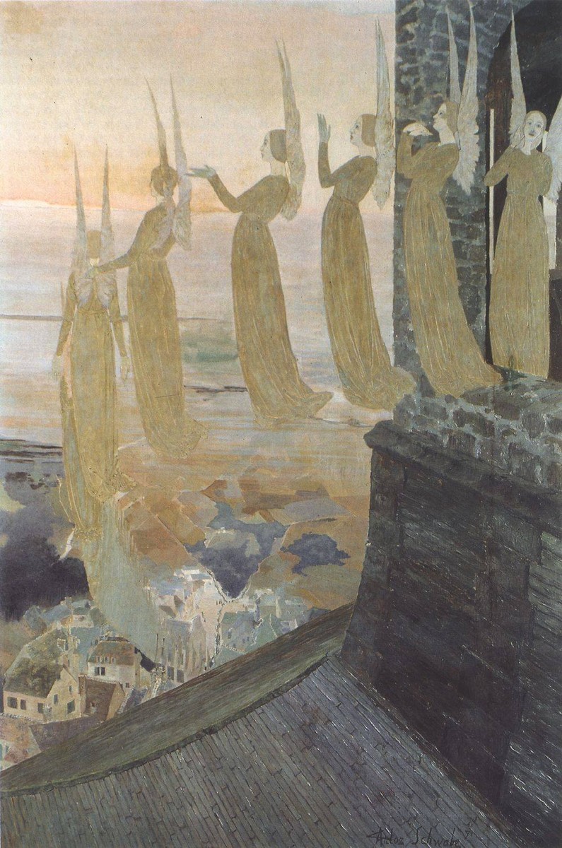 Evening bells by Carlos Schwabe