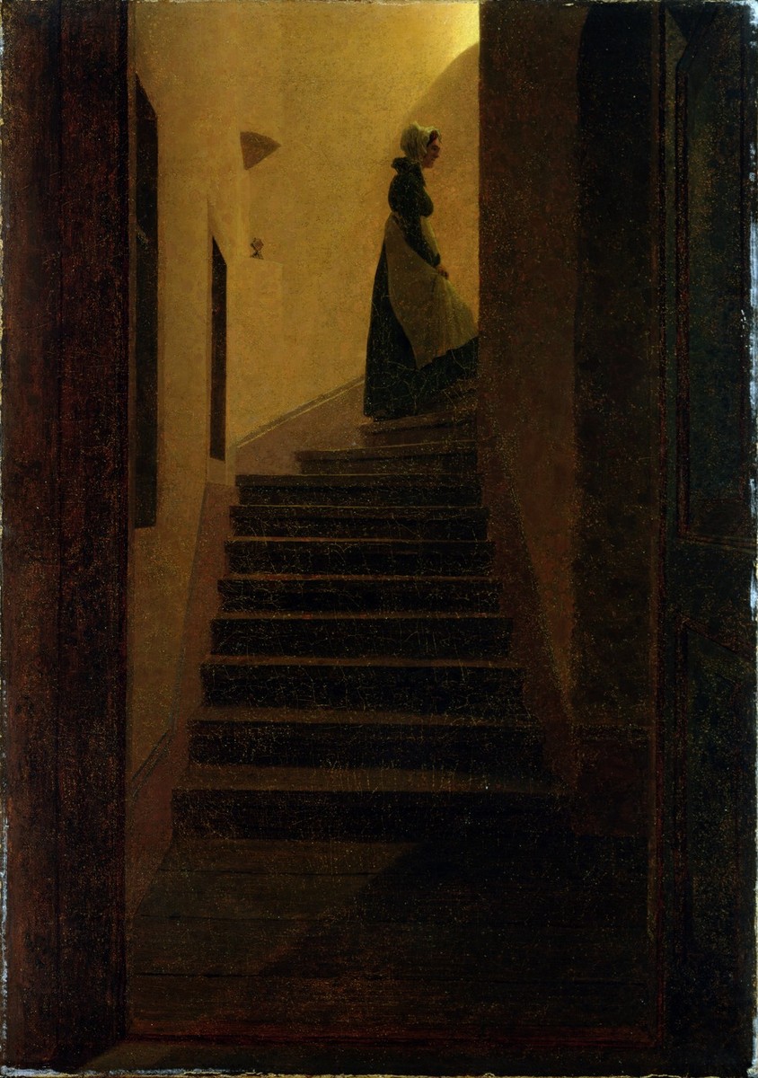 Woman on the stairs by Caspar David Friedrich