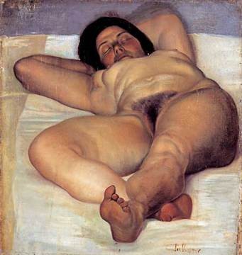 Female nude by Cesare Tallone