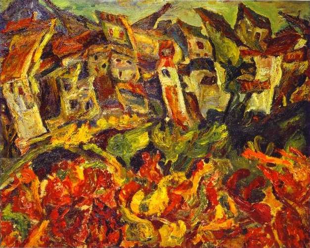 Houses with Pointed Roofs by Chaim Soutine
