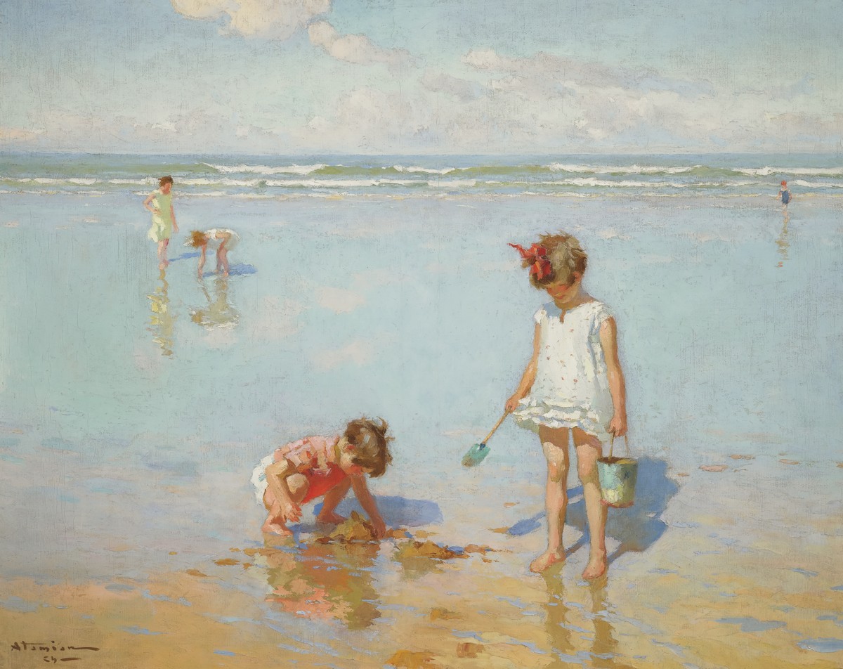 Children by the sea by Charles Atamian