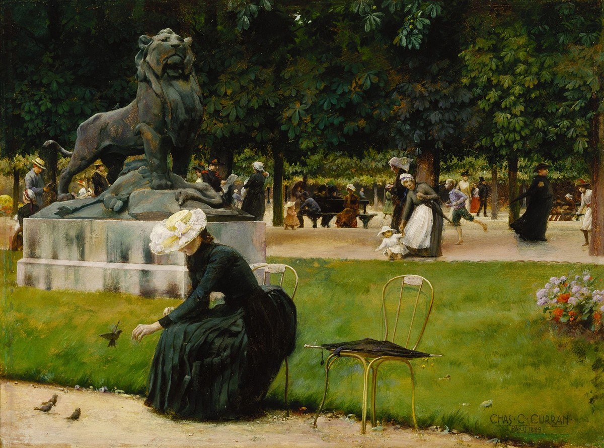 In the Luxembourg Garden by Charles Courtney Curran