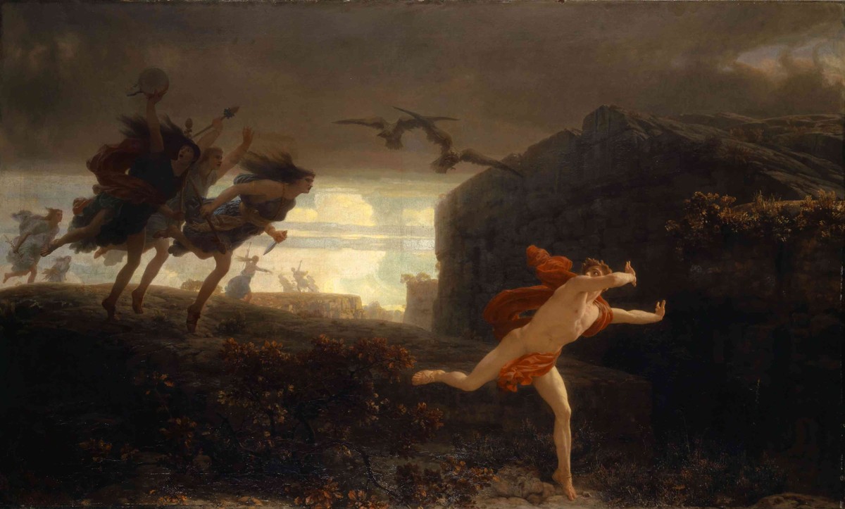 Pentheus pursued by the Maenads by Charles Gleyre