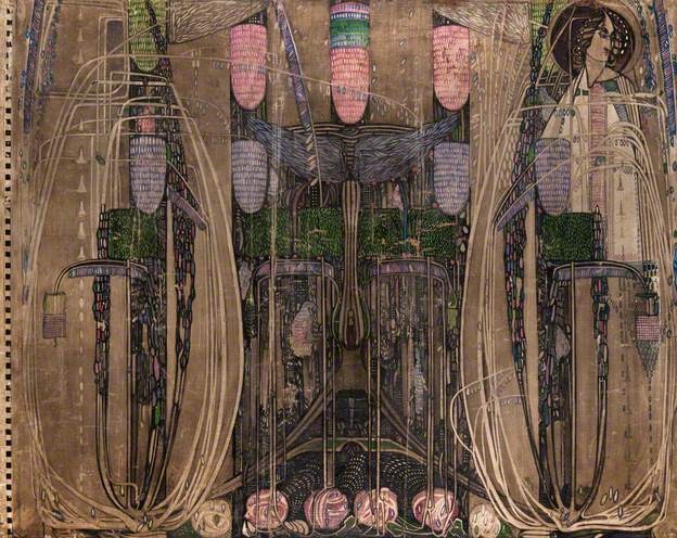 Wall Panel for the Dug-Out (Willow Tea Rooms, Glasgow) - left by Charles Rennie Mackintosh