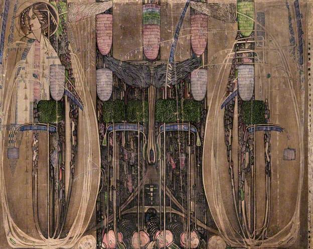 Wall Panel for the Dug-Out (Willow Tea Rooms, Glasgow) - right by Charles Rennie Mackintosh