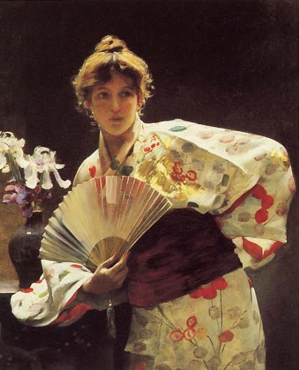 Lady with a Fan by Charles Sprague Pearce