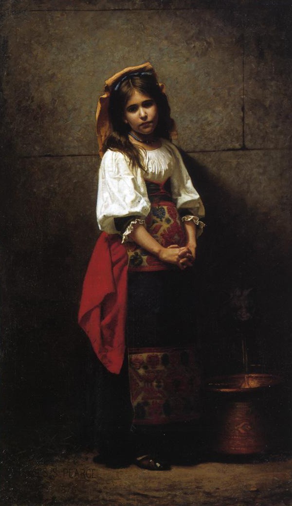 L'italienne (at the Fountain) by Charles Sprague Pearce