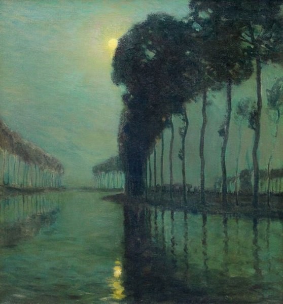 Moonlight at the Canal in Bruges by Charles Warren Eaton