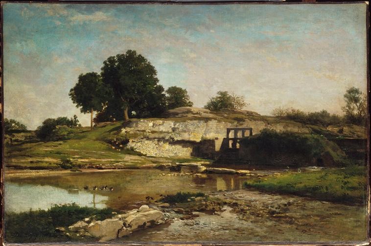 The Flood-Gate at Optevoz by Charles-Francois Daubigny