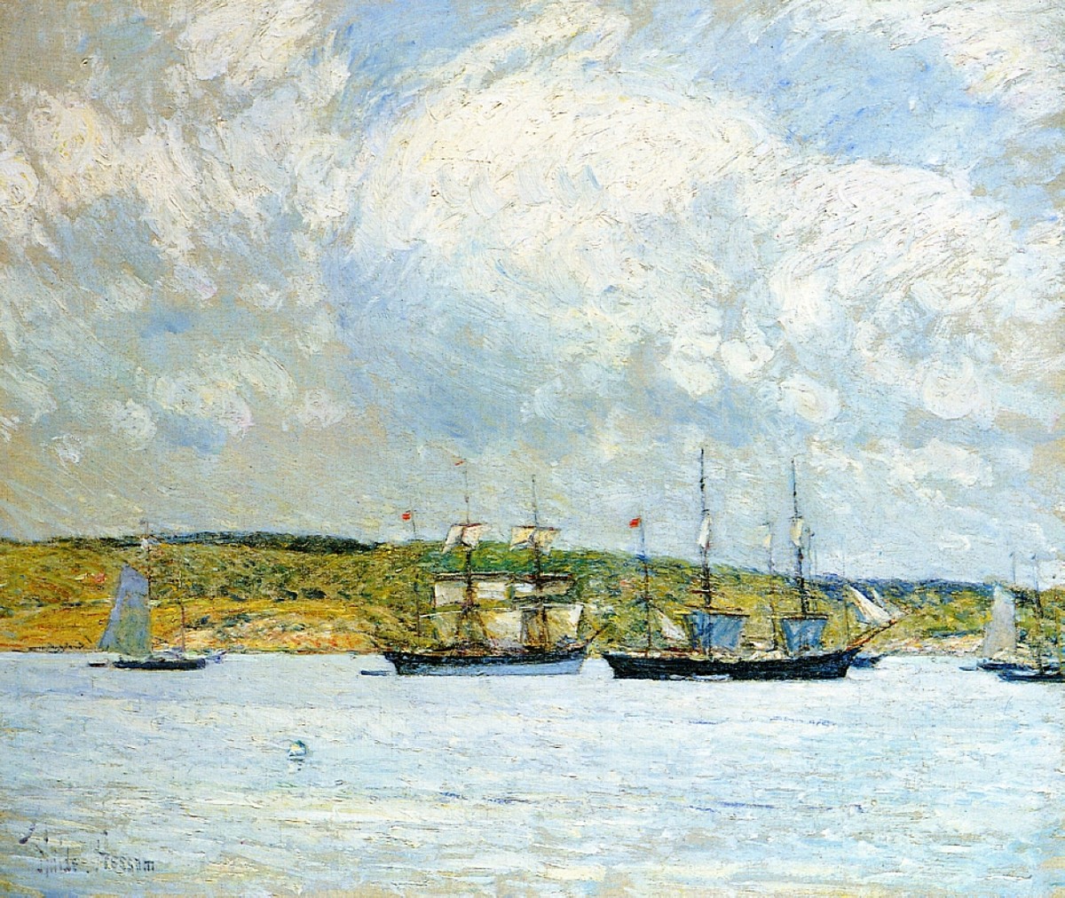 A Parade of Boats by Childe Hassam