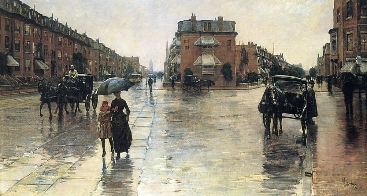 A Rainy Day in Boston by Childe Hassam