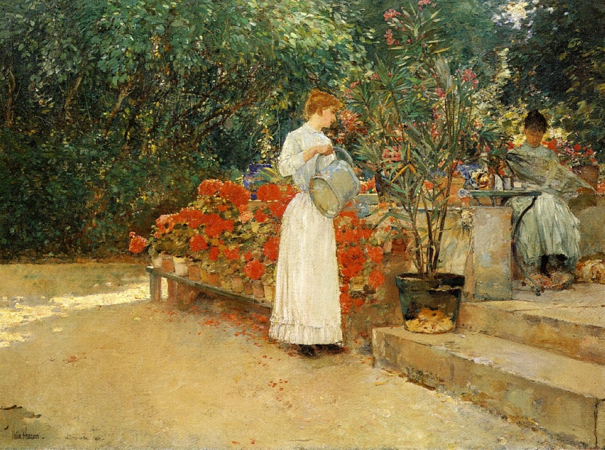 After Breakfast by Childe Hassam