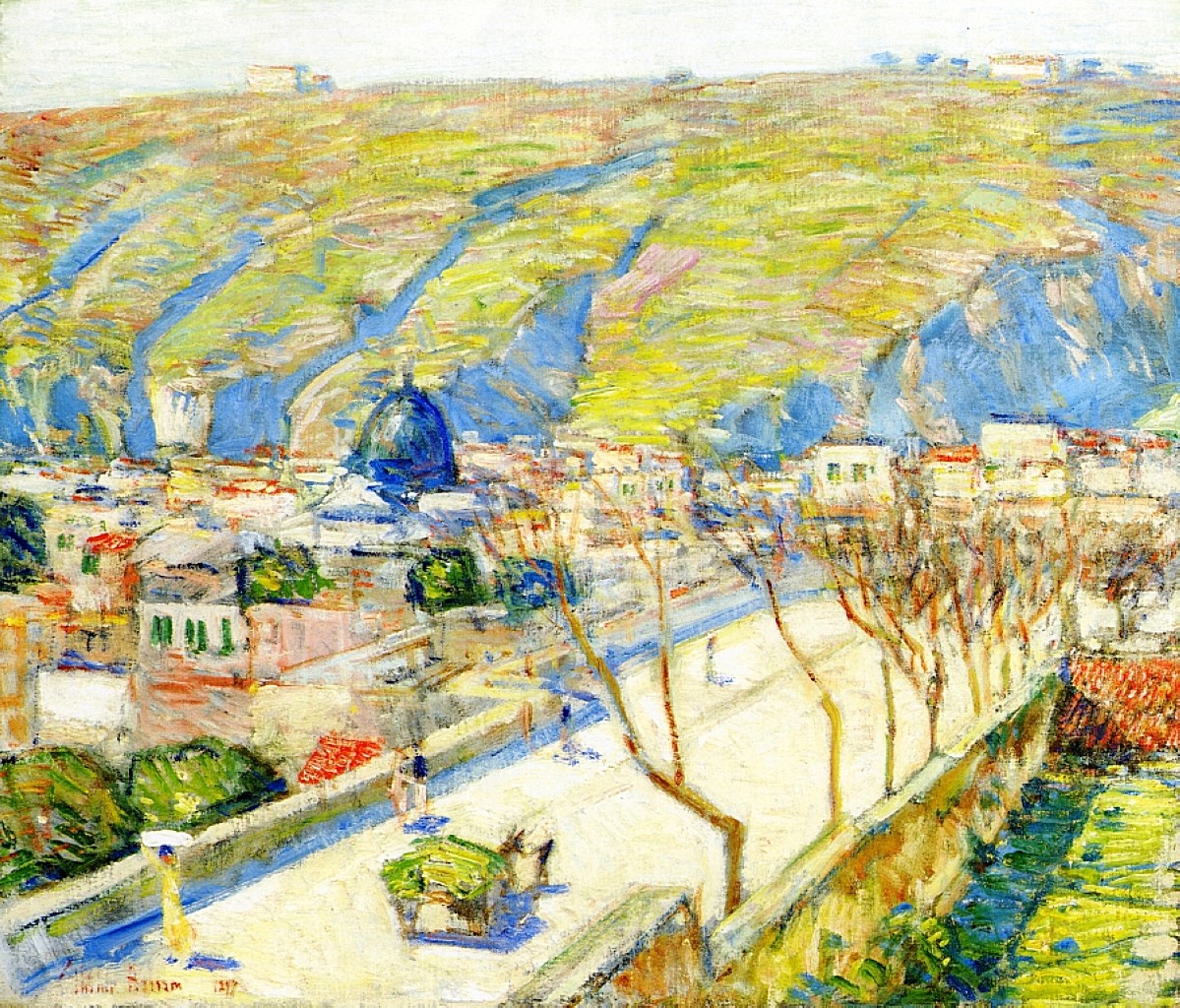 Bridge at Posilippo by Childe Hassam