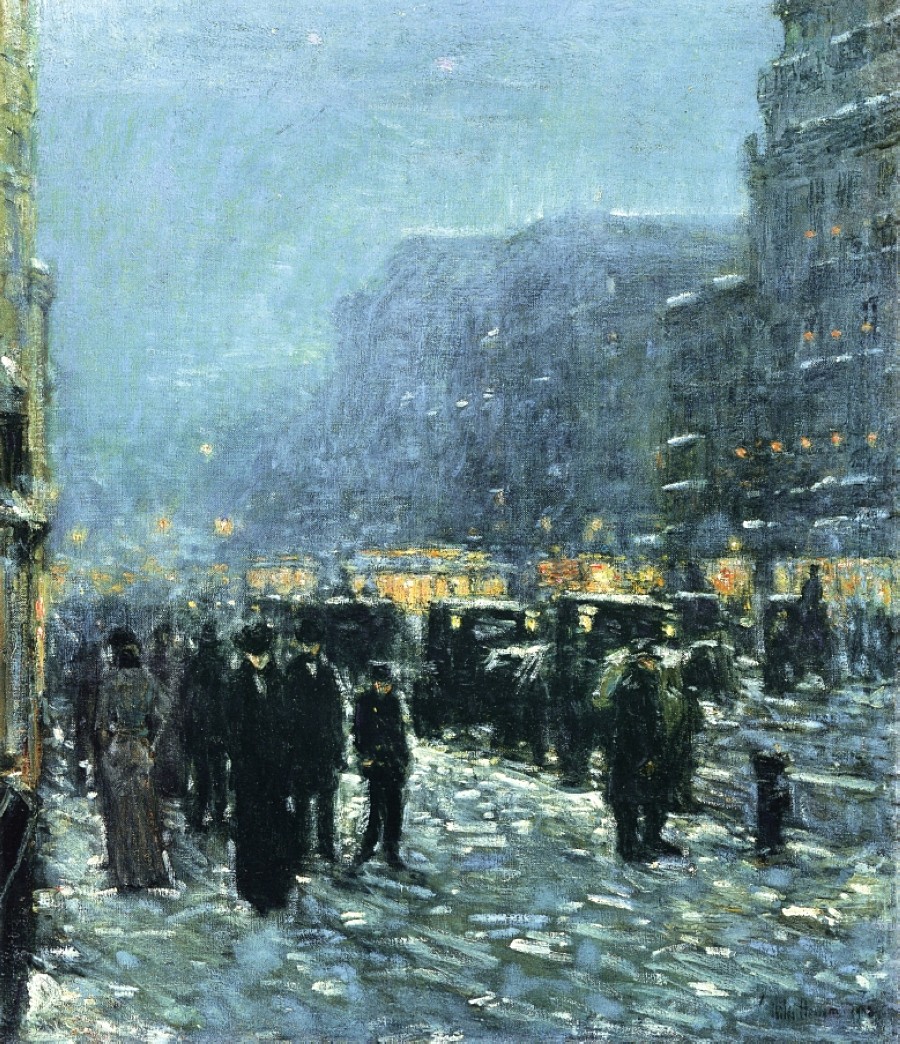 Broadway and 42nd Street by Childe Hassam
