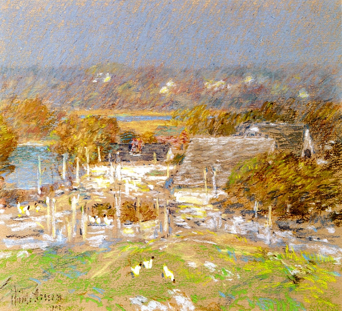 Chicken Yard Back of the Holley House by Childe Hassam
