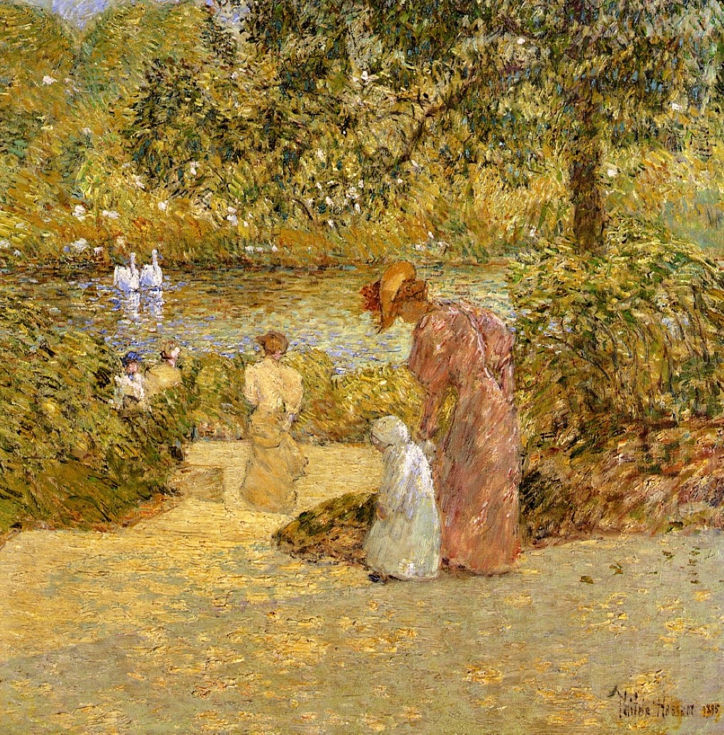 Descending the Steps, Central Park by Childe Hassam