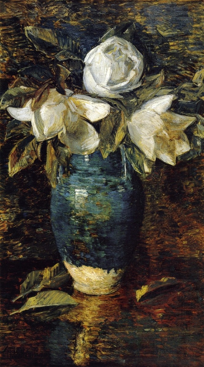 Giant Magnolias by Childe Hassam