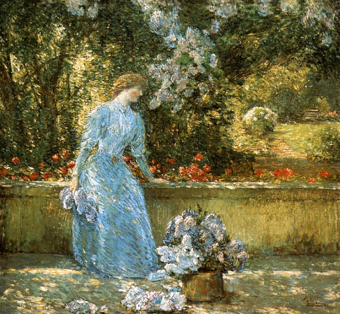 Lady in the Park (aka In the Garden) by Childe Hassam