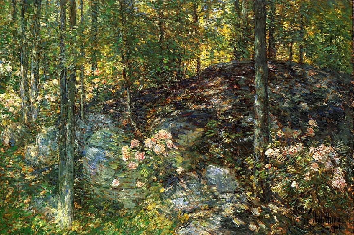 Laurel on the Ledges by Childe Hassam