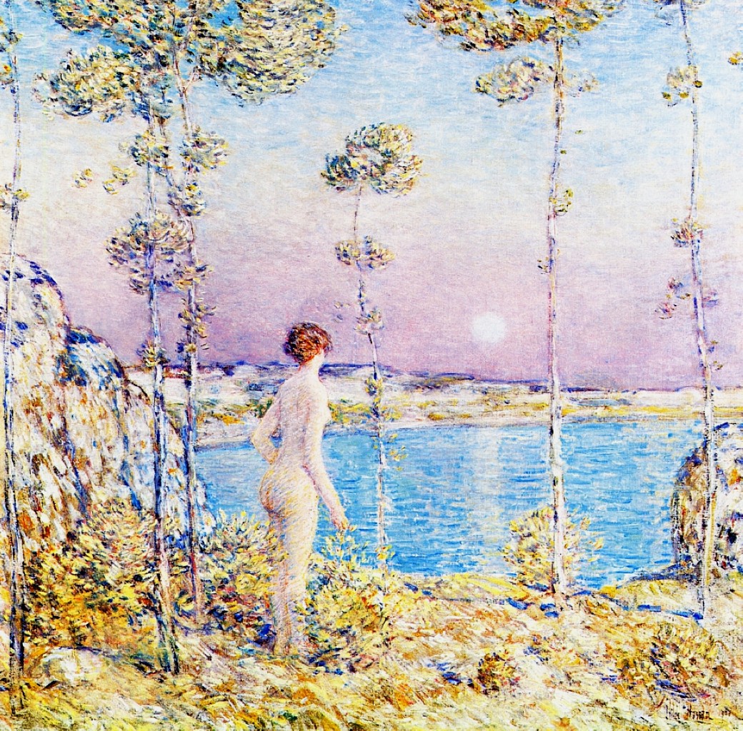 Moonrise at Sunset by Childe Hassam
