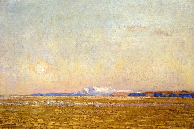 Moonrise at Sunset, Harney Desert by Childe Hassam