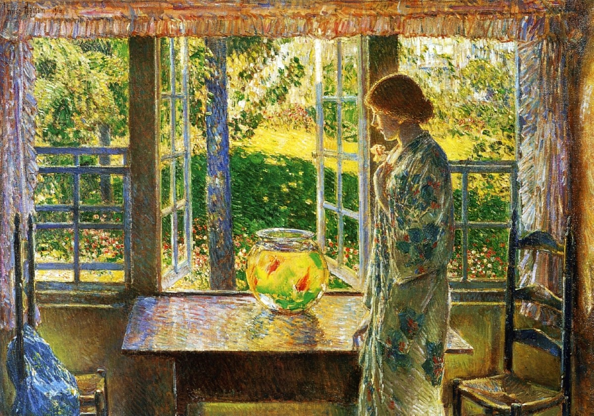 The Goldfish Window by Childe Hassam