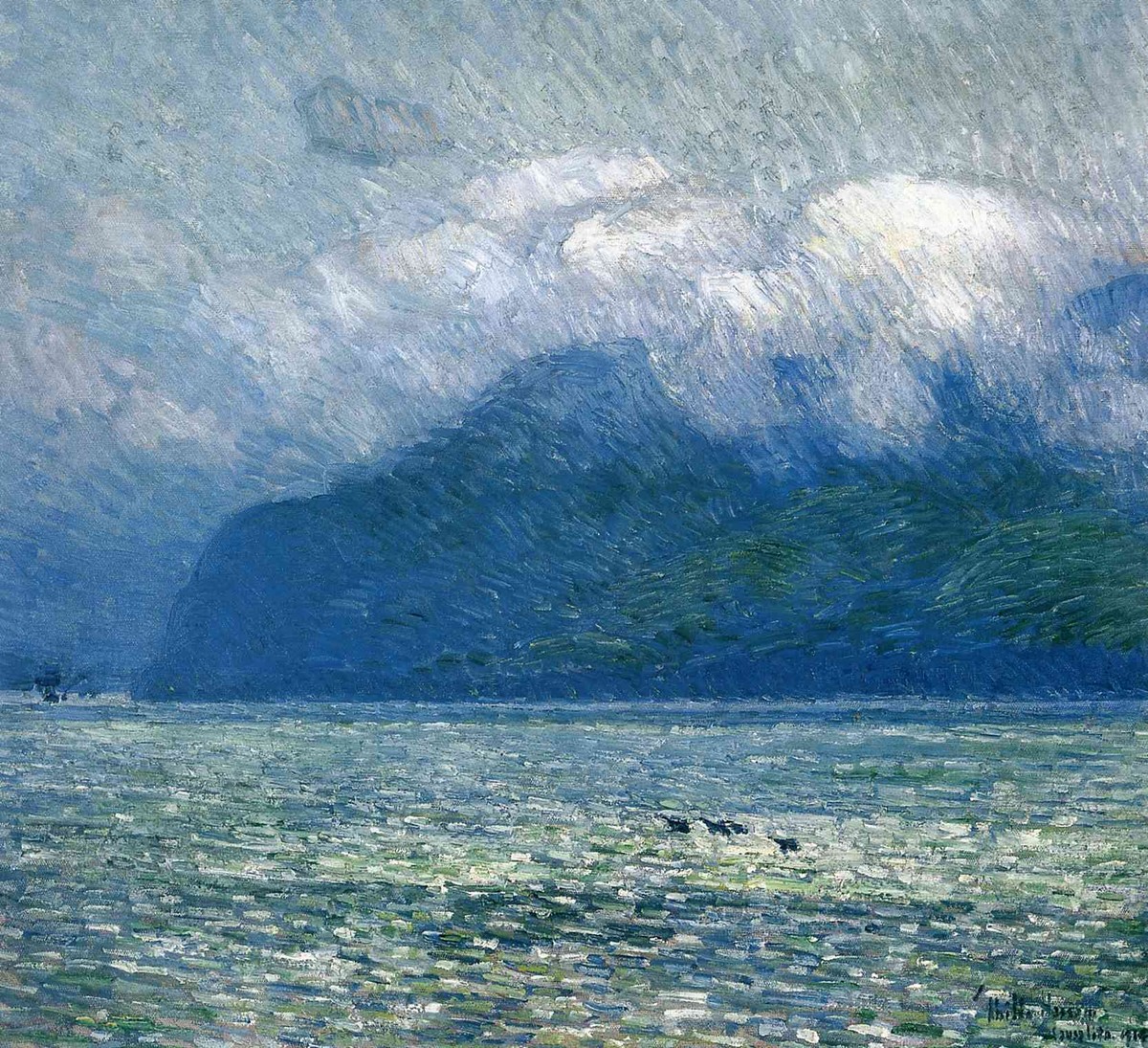 The Silver Veil and the Golden Gate by Childe Hassam