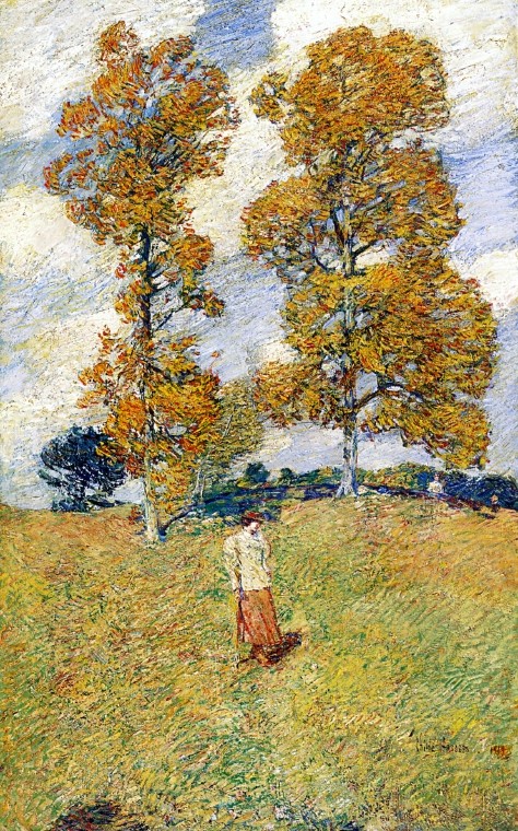 The Two Hickory Trees (aka Golf Player) by Childe Hassam