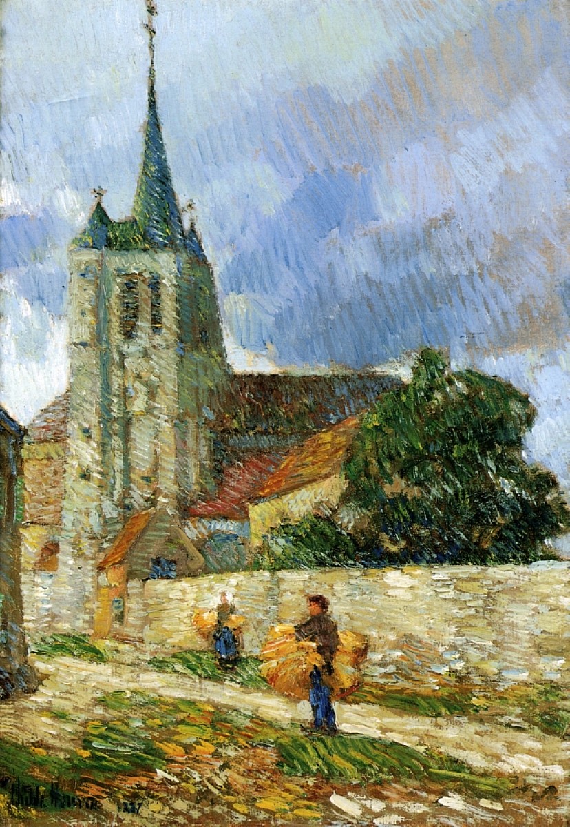 Village Scene, Breton by Childe Hassam