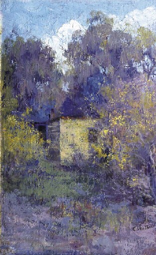 Landscape with Cottage by Clara Southern