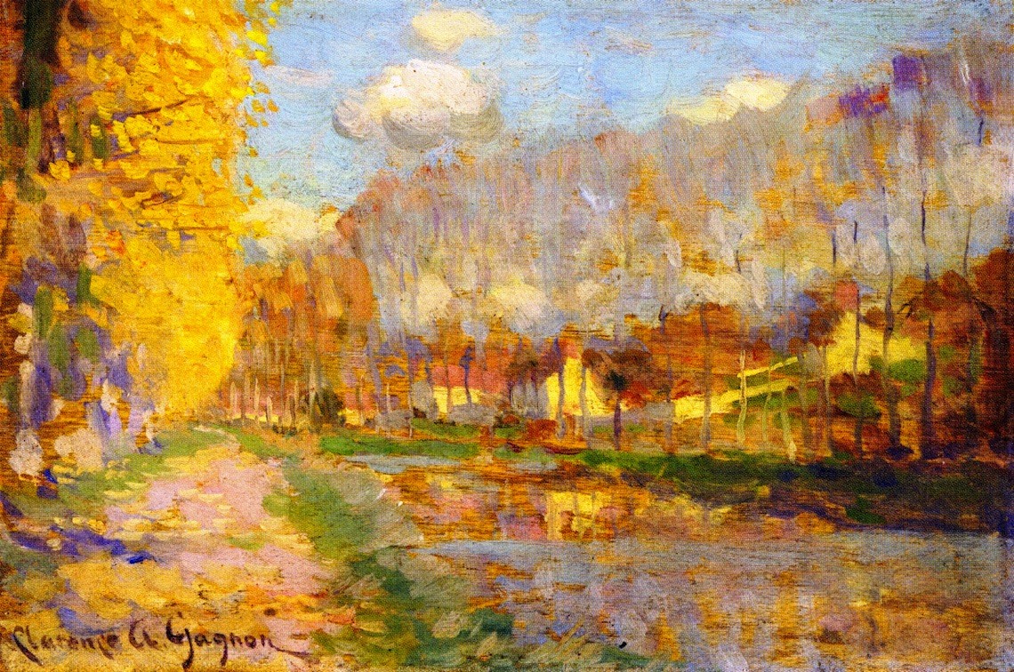 Canal du Loing, Moret by Clarence Gagnon