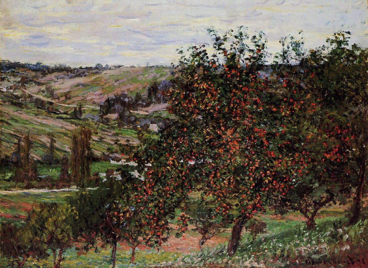 Apple Trees near Vetheuil by Claude Monet