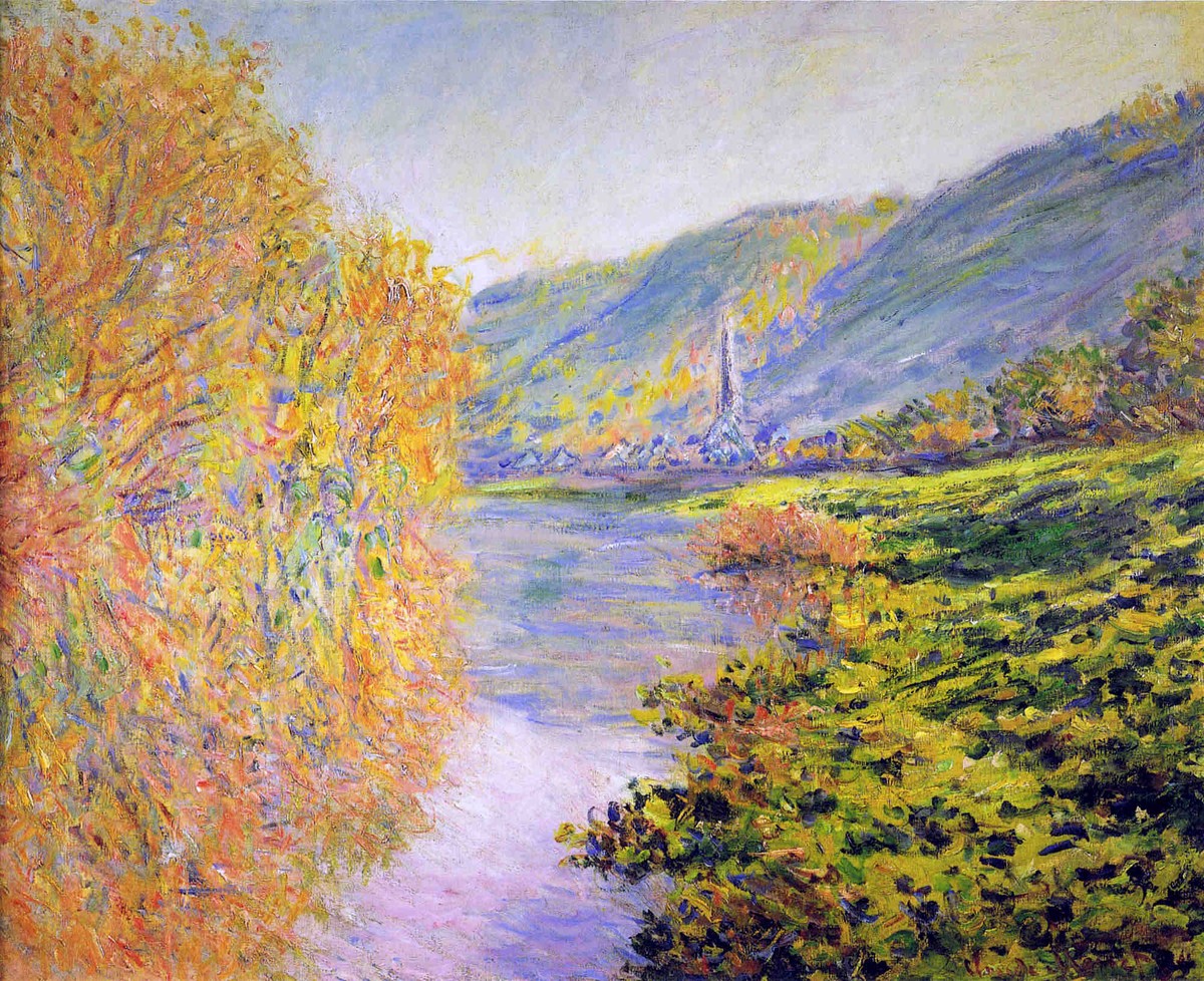 Banks of the Seine at Jeufosse, Autumn by Claude Monet