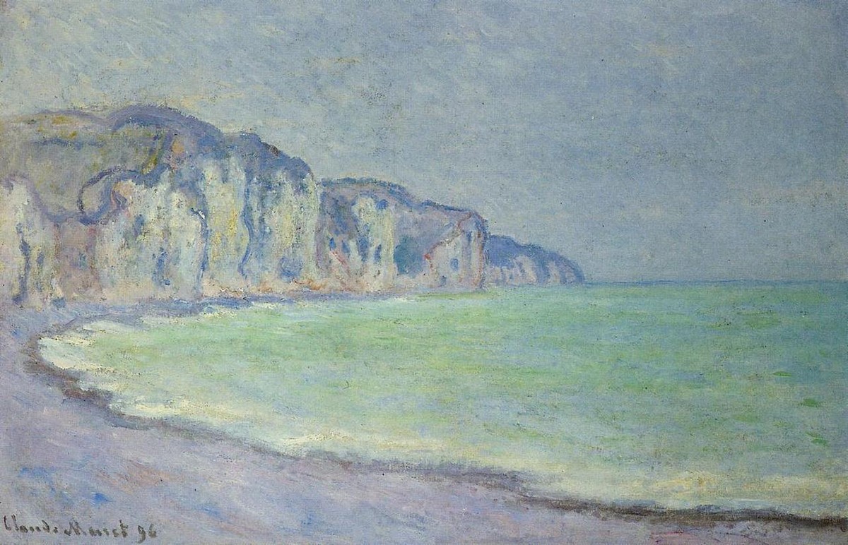 Cliff at Pourville 2 by Claude Monet
