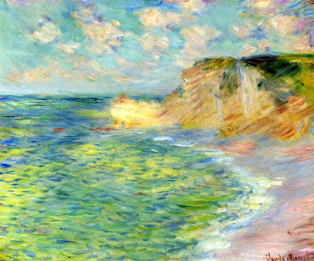 Cliffs at Amont by Claude Monet