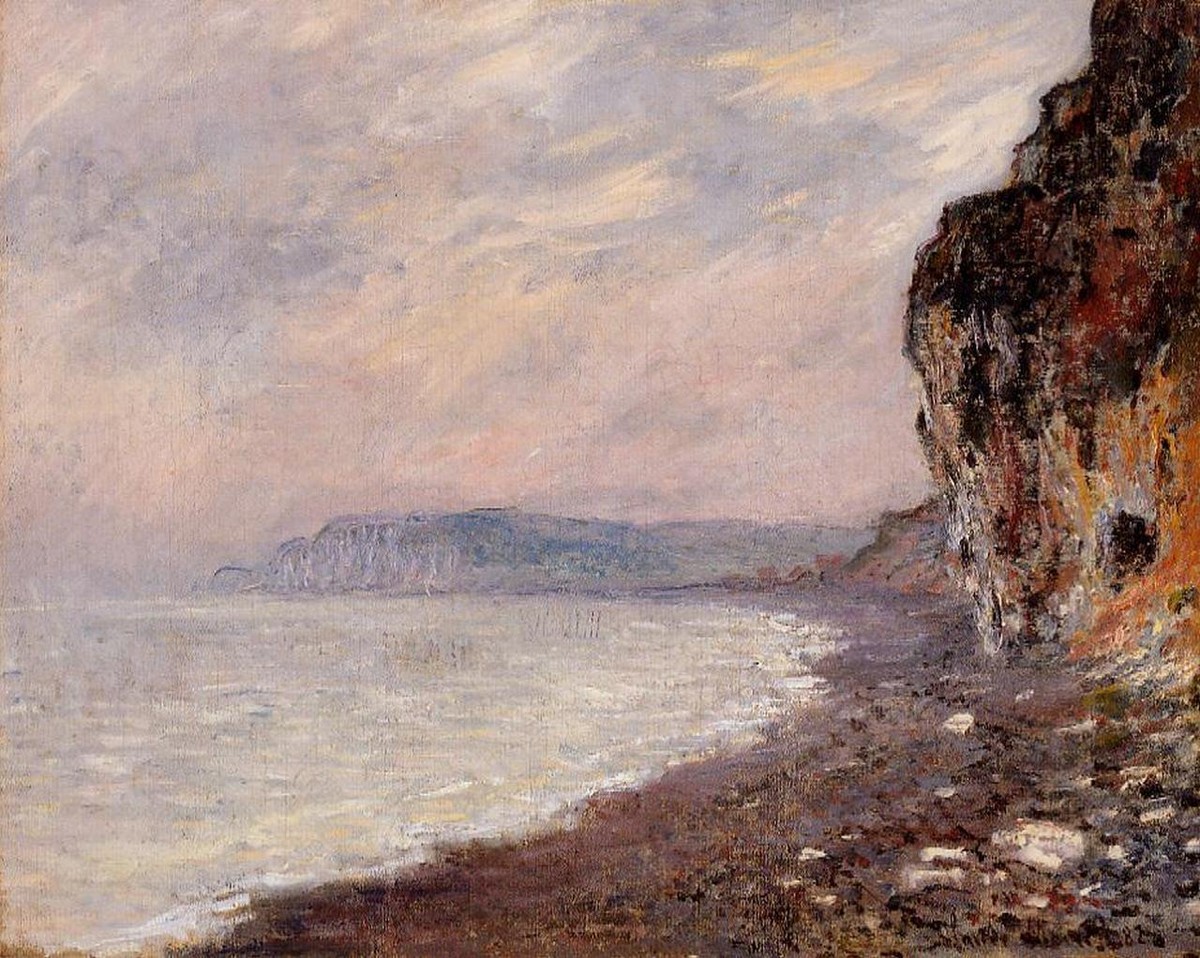 Cliffs at Pourville in the Fog by Claude Monet