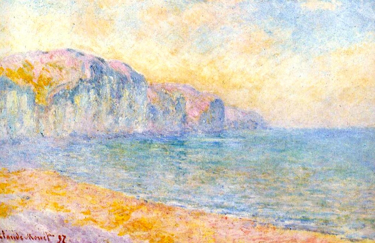 Cliffs at Pourville, Morning by Claude Monet