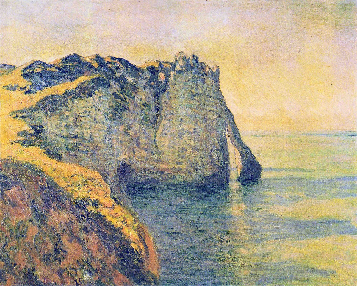 Cliffs of the Porte d'Aval by Claude Monet